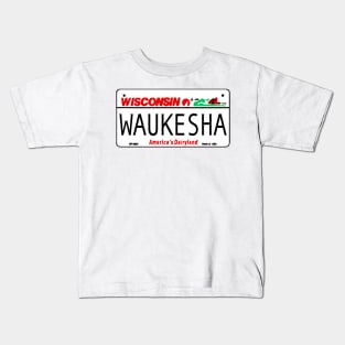 Waukesha Wisconsin License Plate Design Kids T-Shirt